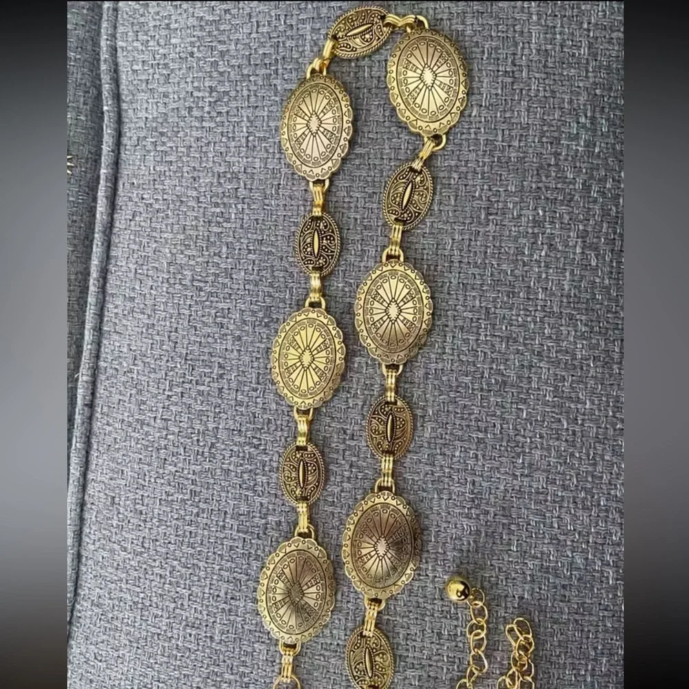 Vintage Retro Gold Chain Belt